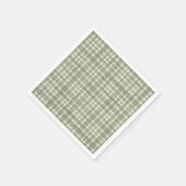 Green Plaid Watercolor Gingham Party Plate Servet (Hoek)
