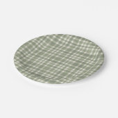 Green Plaid Waterverf Gingham Party Bord (Gekanteld)