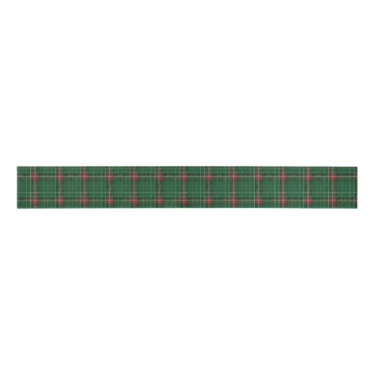 Green Plaid with Red and White Grosgrain Lint (Voorkant)