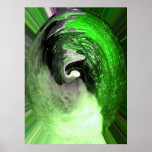Green Planet art Poster