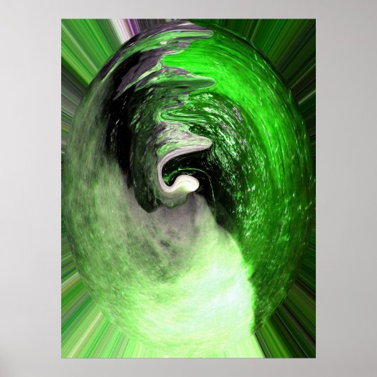 Green Planet art Poster (Voorkant)