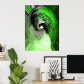 Green Planet art Poster (Thuiskantoor)