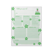 Green Plant and Books Substitute Report Notepad Notitieblok (Linkerzijde)
