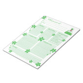 Green Plant and Books Substitute Report Notepad Notitieblok (Schuin)