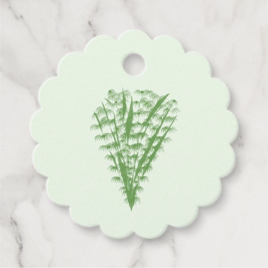 Green plant in the shape of a bouquet. bedankjes labels (Voorkant)