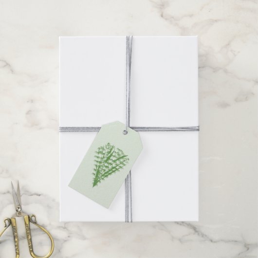 Green plant in the shape of a bouquet. cadeaulabel (Met Touw)