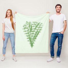 Green plant in the shape of a bouquet. fleece deken