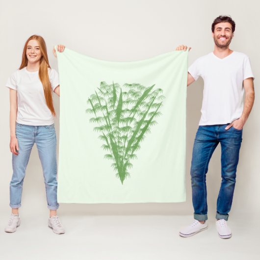 Green plant in the shape of a bouquet. fleece deken (In situ)