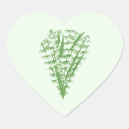 Green plant in the shape of a bouquet. hart sticker