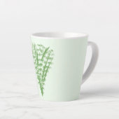 Green plant in the shape of a bouquet. latte mok (Rechterhoek)