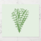 Green plant in the shape of a bouquet. sparkling wijnetiket (Enkel label)