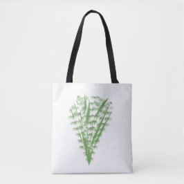 Green plant in the shape of a bouquet. tote bag