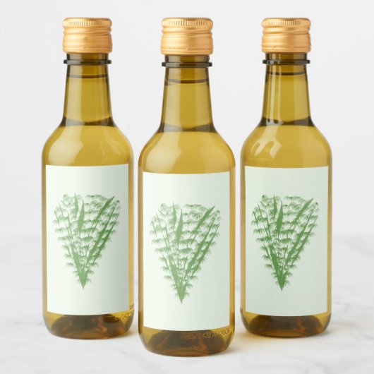 Green plant in the shape of a bouquet. wijn etiket (Flessen)