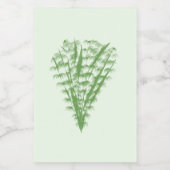 Green plant in the shape of a bouquet. wijn etiket (Enkel label)