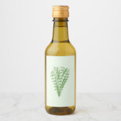 Green plant in the shape of a bouquet. wijn etiket (Voorkant)