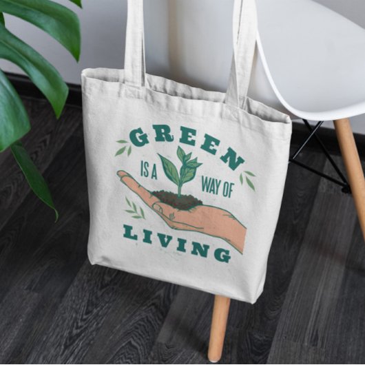 Green Plant Lifestyle Canvas tas
