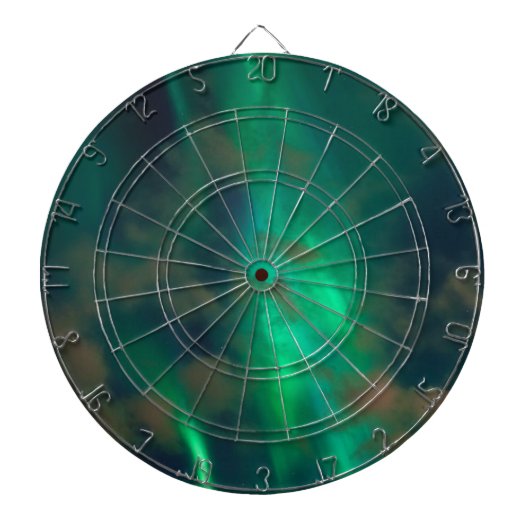 Green Plasma Aurora Northern Lights Sky Dartbord (Voorkant)