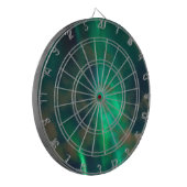 Green Plasma Aurora Northern Lights Sky Dartbord (Voorkant Links)