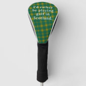 Green Play Ik speel liever golf in Schotland Golfheadcover (Voorkant)