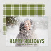 Green Plays Prettige feestdagen-fotokaart Feestdagenkaart (Voorkant / Achterkant)