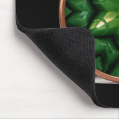 Green Pointed Star Fractal With Copper Frame Muismat (Hoek)