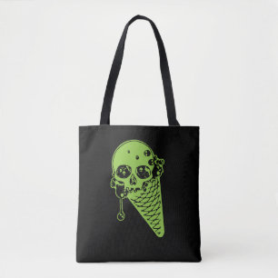 Green Poison Ice Cream Cone Canvas tas