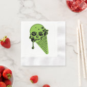 Green Poison Ice Cream Cone Napkins Servet (Insitu)