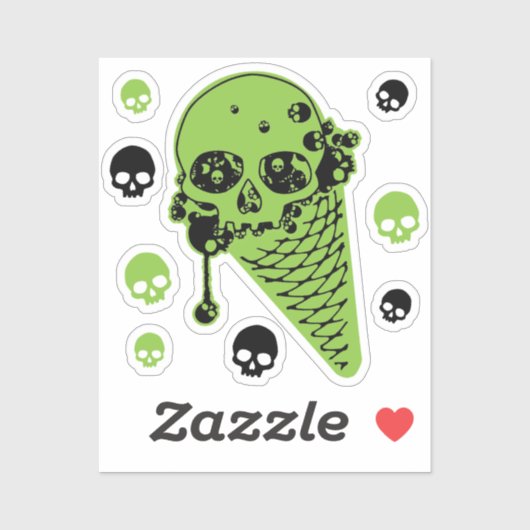 Green Poison Ice Cream Cone Sticker (Vel)