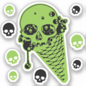 Green Poison Ice Cream Cone Sticker (Voorkant)