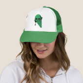 Green Poison Ice Cream Cone Trucker Hat Pet (In situ)