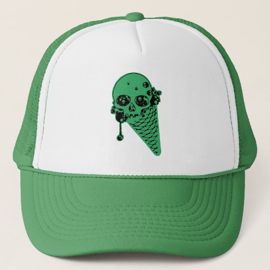 Green Poison Ice Cream Cone Trucker Hat Pet (Voorkant)