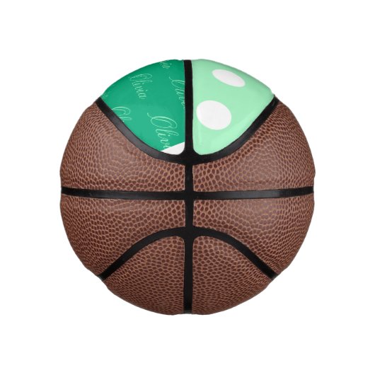 Green Poka Dots Basketbal (Rechts)