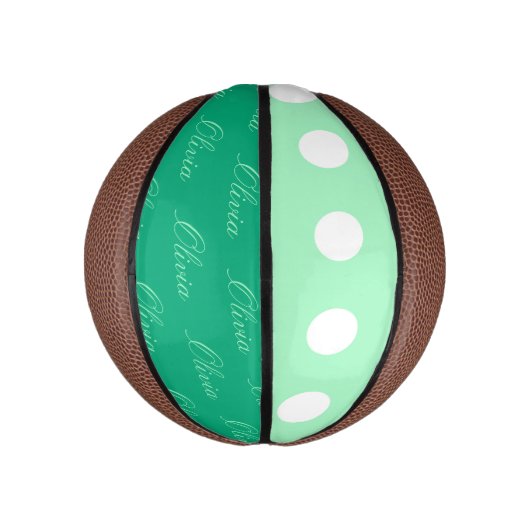 Green Poka Dots Basketbal (Verticaal)