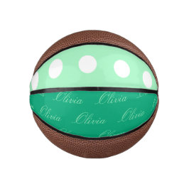 Green Poka Dots Basketbal