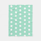 Green Poka Dots Fleece Deken (Voorkant)