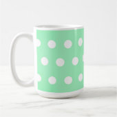 Green Poka Dots Koffiemok (Links)