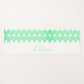 Green Poka Dots Yogamat (Voorkant (horizontaal))