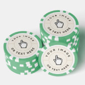 Green Poker Chips - Custom Voeg uw afbeelding / te (Opstapeling)