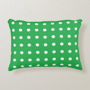 Green Polka Dot Accent Kussen
