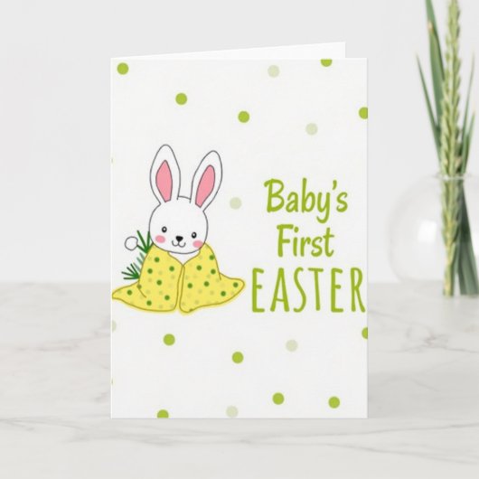 Green Polka Dot Baby Card Kaart (Voorkant)