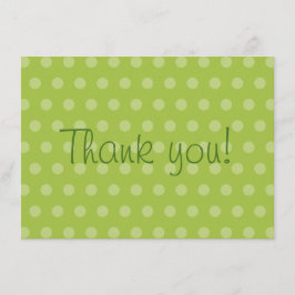 Green Polka Dot Baby shower Bedankt