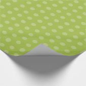Green Polka Dot Baby shower Cadeaupapier (Hoek)