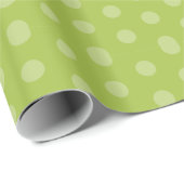 Green Polka Dot Baby shower Cadeaupapier (Rol Hoek)