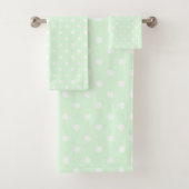 Green Polka Dot Bad Handdoek (Insitu)
