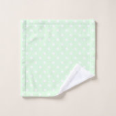 Green Polka Dot Bad Handdoek (Wasdoekje)