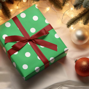 Green Polka Dot Cadeaupapier