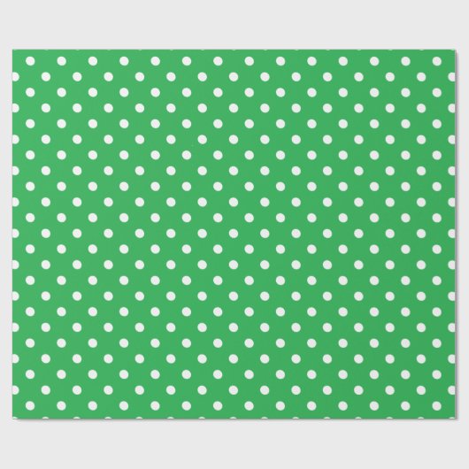 Green Polka Dot Cadeaupapier (Vlak)