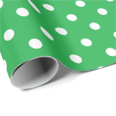Green Polka Dot Cadeaupapier (Rol Hoek)