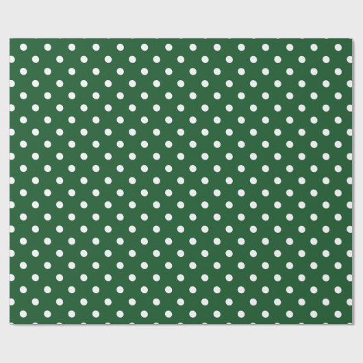 Green Polka Dot Cadeaupapier (Vlak)