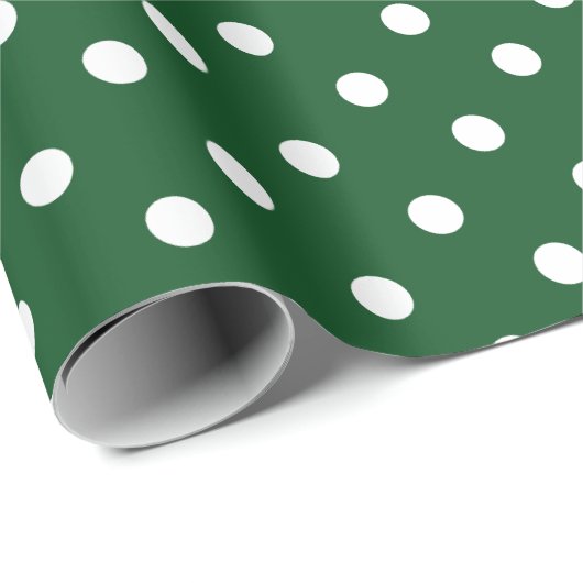 Green Polka Dot Cadeaupapier (Rol Hoek)